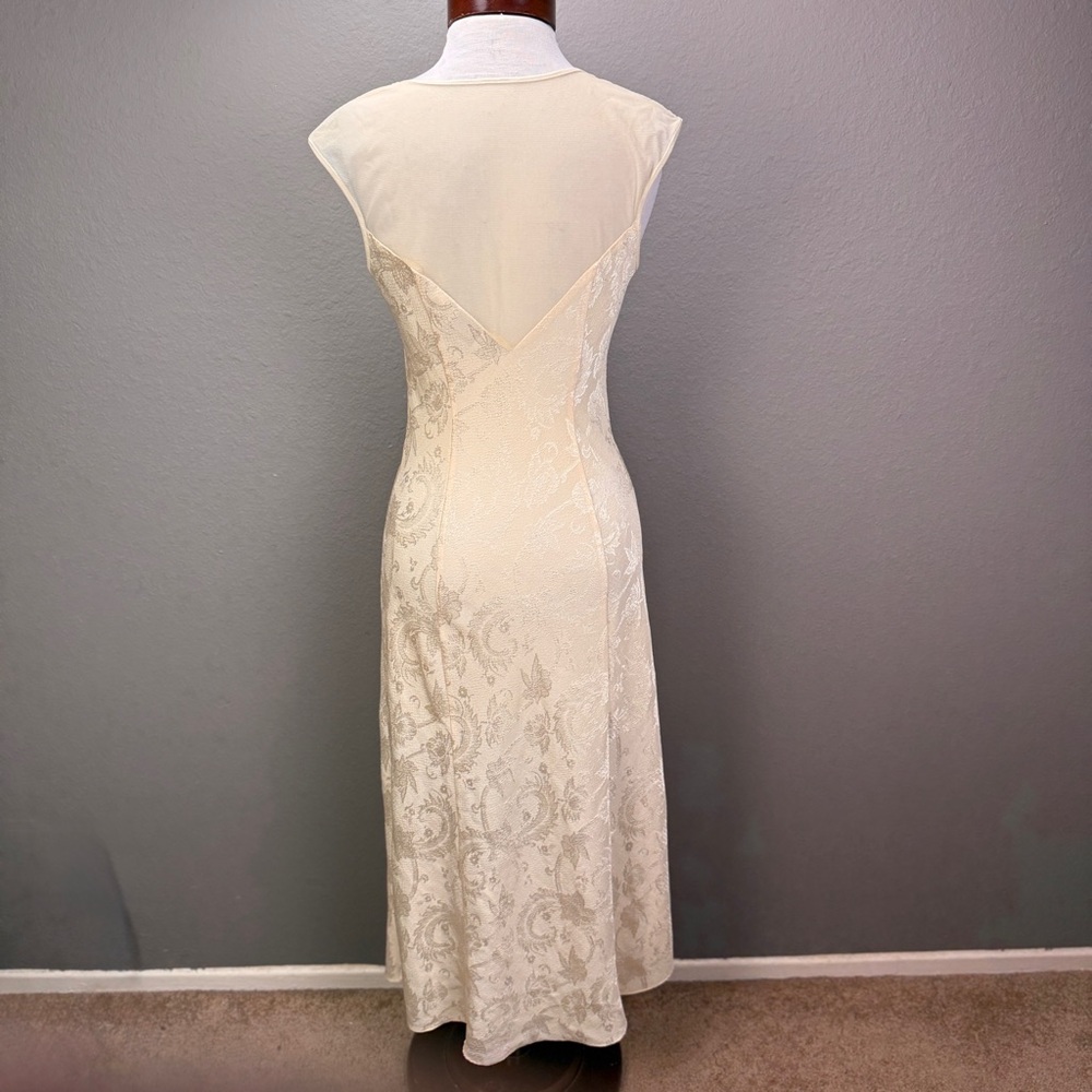 Vintage Victoria's Secret Gold Label jacquard bridal nightgown slip dress Sz M - Picture 7 of 9